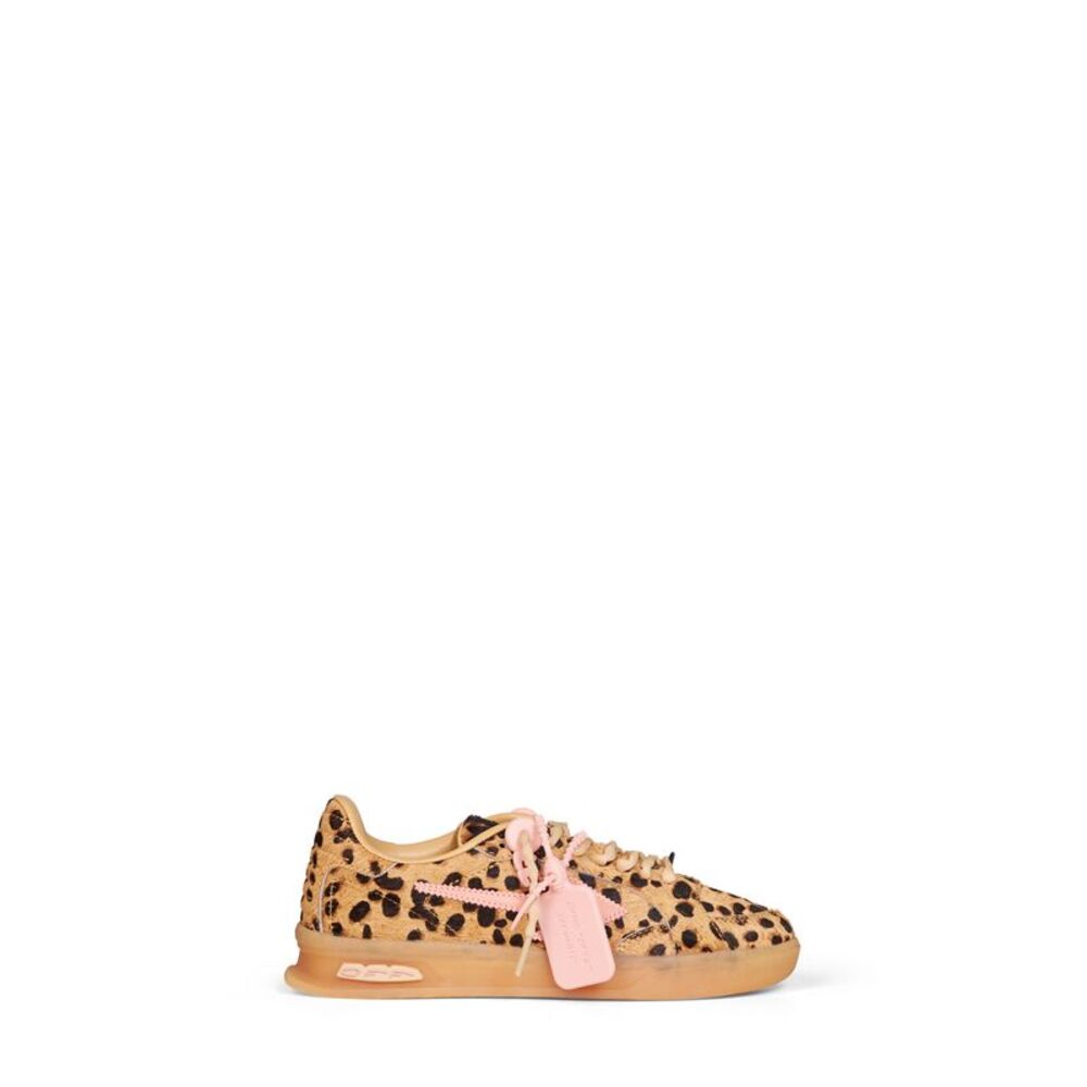 Off White Women Beige Printed Calf Hair End Of Play Sneakers